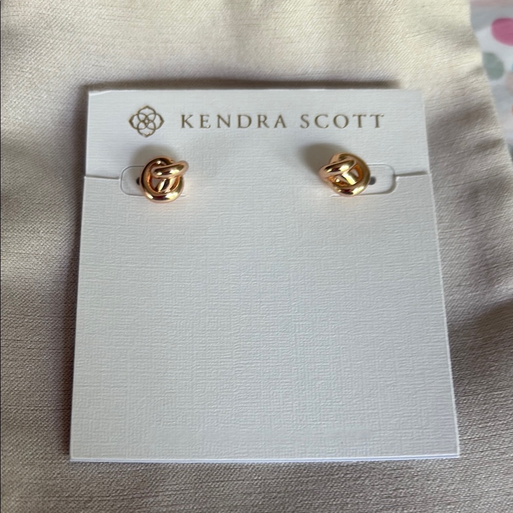 Kendra Scott Rose Gold Knot Earrings
